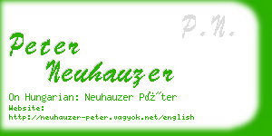 peter neuhauzer business card